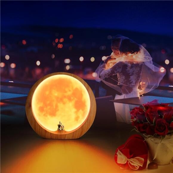 Moon Lamp for Living Room, Decoration Night Light, Anniversary Valentine - Picture 5 of 7